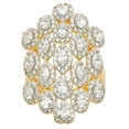 thumbnail image 1 of FB Jewels 14K Yellow Gold Multi Line Micro Pave Cubic Zirconia CZ Fashion Anniversary Ring Size 9, 1 of 1