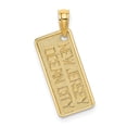 thumbnail image 1 of FB Jewels 14K Yellow Gold Ocean City Nj License Plate Small Textured Pendant, 1 of 4