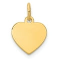 thumbnail image 1 of FB Jewels 14K Yellow Gold Plain .011 Gauge Engravable Heart Disc Charm, 1 of 2