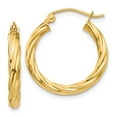 thumbnail image 1 of FB Jewels 14K Yellow Gold Polished 2.75mm Twisted Hoop Earrings, 1 of 4