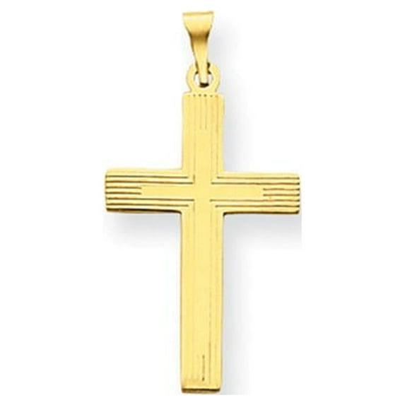 FB Jewels 14K Yellow Gold Polished Cross Charm