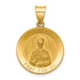 thumbnail image 1 of FB Jewels 14K Yellow Gold Polished and Satin St. Nicholas Medal Pendant, 1 of 1
