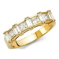 thumbnail image 1 of FB Jewels 14K Yellow Gold Ring Cubic Zirconia CZ Anniversary Wedding Band Size 7.5, 1 of 1