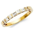 thumbnail image 1 of FB Jewels 14K Yellow Gold Ring Cubic Zirconia CZ Ladies Anniversary Wedding Band Size 12, 1 of 1
