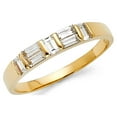 thumbnail image 1 of FB Jewels 14K Yellow Gold Ring Cubic Zirconia CZ Ladies Anniversary Wedding Band Size 7, 1 of 1