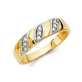 thumbnail image 1 of FB Jewels 14K Yellow Gold Ring Cubic Zirconia CZ Mens Anniversary Wedding Band Size 8.5, 1 of 1