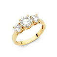 thumbnail image 1 of FB Jewels 14K Yellow Gold Round Cubic Zirconia CZ Engagement Ring Size 10, 1 of 1