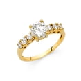 thumbnail image 1 of FB Jewels 14K Yellow Gold Round Cubic Zirconia CZ Engagement Ring Size 12, 1 of 1