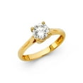 thumbnail image 1 of FB Jewels 14K Yellow Gold Round Cubic Zirconia CZ Engagement Ring Size 9.5, 1 of 1