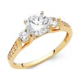 thumbnail image 1 of FB Jewels 14K Yellow Gold Round Cubic Zirconia CZ Engagement Ring Size 9.5, 1 of 1