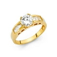 thumbnail image 1 of FB Jewels 14K Yellow Gold Round Cubic Zirconia CZ Engagement Ring Size 9, 1 of 1