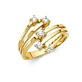 thumbnail image 1 of FB Jewels 14K Yellow Gold Round Cubic Zirconia CZ Fashion Anniversary Ring Size 12, 1 of 1