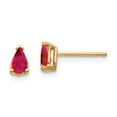 thumbnail image 1 of FB Jewels 14K Yellow Gold Ruby Ruby Earrings, 1 of 1