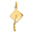 thumbnail image 1 of FB Jewels 14K Yellow Gold Solid Polished 3-Dimensional Graduation Cap Pendant, 1 of 5