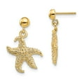 thumbnail image 1 of FB Jewels 14K Yellow Gold Starfish with Small Holes Dangle Earrings, 1 of 3