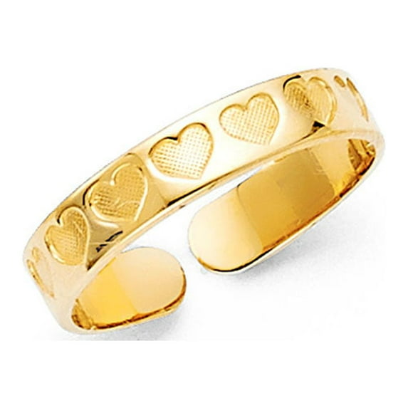 FB Jewels 14K Yellow Gold Toe Ring Size 12