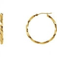thumbnail image 1 of FB Jewels 14K Yellow Gold Twisted Hoop Earrings, 1 of 2