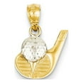 thumbnail image 1 of FB Jewels 14K Yellow Gold and Rhodium Golf Pendant, 1 of 3