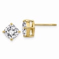 thumbnail image 1 of FB Jewels 14K Yellow Goldy 2.25ct. 6.00mm Cushion Moissanite Earring, 1 of 2