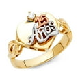 thumbnail image 1 of FB Jewels 14K Yellow White and Rose Three Color Gold Cubic Zirconia CZ Fifteen 15 Years Birthday Quincea–era Ring Size 7.5, 1 of 1