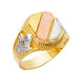 thumbnail image 1 of FB Jewels 14K Yellow White and Rose Three Color Gold Mens Ring Size 9.5, 1 of 1