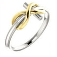 thumbnail image 1 of FB Jewels 14K Yellow and White Two Tone Gold Infinity-Inspired Cross Ring, 1 of 3
