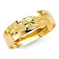 thumbnail image 1 of FB Jewels 14k Gold Round Cubic Zirconia Yellow Ring 6MM Lit Tapered Anniversary Wedding Band Size 11.5, 1 of 1