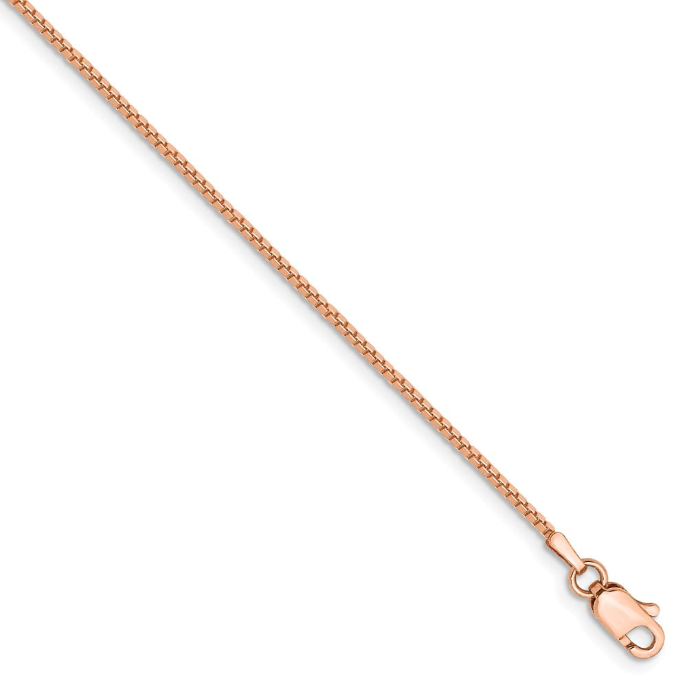 FB Jewels 14k Rose Gold 1.0mm Box Link Chain