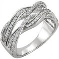 thumbnail image 1 of FB Jewels 14k White Gold 1/2 CTW Diamond Criss-Cross Ring Size 7, 1 of 2