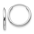 thumbnail image 1 of FB Jewels 14k White Gold 1.5mm Polished Endless Hoop Earrings, 1 of 3