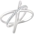 thumbnail image 1 of FB Jewels 14k White Gold 1/6 CTW Diamond Criss-Cross Ring Size 7, 1 of 2