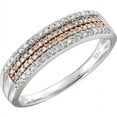 thumbnail image 1 of FB Jewels 14k White Gold & 14K Rose Gold Plated 1/4 CTW Diamond Ring Size 7, 1 of 2