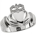 thumbnail image 1 of FB Jewels 14k White Gold 15x11mm Men's Claddagh Ring, 1 of 2