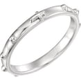 thumbnail image 1 of FB Jewels 14k White Gold 2.5 mm Rosary Ring Size 7, 1 of 2