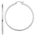 thumbnail image 1 of FB Jewels 14k White Gold 2mm Square Tube Hoops, 1 of 4