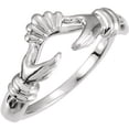 thumbnail image 1 of FB Jewels 14k White Gold Claddagh Wrap-Style Ring Enhancer Size 6, 1 of 2