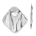 thumbnail image 1 of FB Jewels 14k White Gold Polished Hammered Square Earring Jackets, 1 of 3