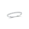 thumbnail image 1 of FB Jewels 14k White Gold Round Diamond Womens Slender Stackable Size 6 Wedding Band 1/6 Cttw, 1 of 4