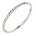 thumbnail image 1 of FB Jewels 14k White Gold Skinny Rope Wedding Ring Band Size 8.5, 1 of 3