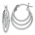 thumbnail image 1 of FB Jewels 14k White Gold Triple Hoop Earrings, 1 of 3
