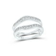 thumbnail image 1 of FB Jewels 14k White Gold Womens Round Diamond Bridal Wedding Enhancer Band Wrap Ring 1/2 Cttw Size 5.5, 1 of 1