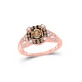 thumbnail image 1 of FB Jewels 14kt Rose Gold Womens Round Brown Diamond Solitaire Bridal Wedding Engagement Ring 7/8 Cttw, 1 of 1