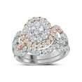 thumbnail image 1 of FB Jewels 14kt Two-tone Gold Round Diamond Bridal Wedding Ring Band Set 2 Cttw Size 8, 1 of 2