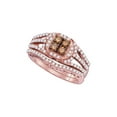 thumbnail image 1 of FB Jewels 14kt White Gold Womens Diamond Princess Bridal Wedding Engagement Ring Band Set 1/2 Cttw, 1 of 1