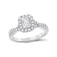 thumbnail image 1 of FB Jewels 14kt White Gold Womens Emerald Diamond Solitaire Bridal Wedding Engagement Ring 1.00 Cttw, 1 of 1