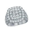 thumbnail image 1 of FB Jewels 14kt White Gold Womens Princess Diamond Cluster Bridal Wedding Engagement Ring 3-1/2 Cttw, 1 of 1