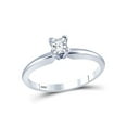 thumbnail image 1 of FB Jewels 14kt White Gold Womens Princess Diamond Solitaire Bridal Wedding Engagement Ring 1/3 Cttw, 1 of 4