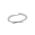 thumbnail image 1 of FB Jewels 14kt White Gold Womens Round Diamond 2-stone Wedding Band 1/4 Cttw Size 5, 1 of 1