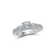 thumbnail image 1 of FB Jewels 14kt White Gold Womens Round Diamond 3-stone Bridal Wedding Engagement Ring 1-1/4 Cttw, 1 of 2