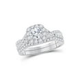 thumbnail image 1 of FB Jewels 14kt White Gold Womens Round Diamond Bridal Wedding Engagement Ring Band Set 1.00 Cttw, 1 of 1